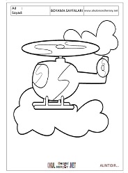 Helikopter boyama sayfaları